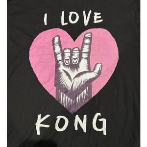 GODZILLA KONG The New Empire "I Love Kong" Black LS Graphic Tee Size M